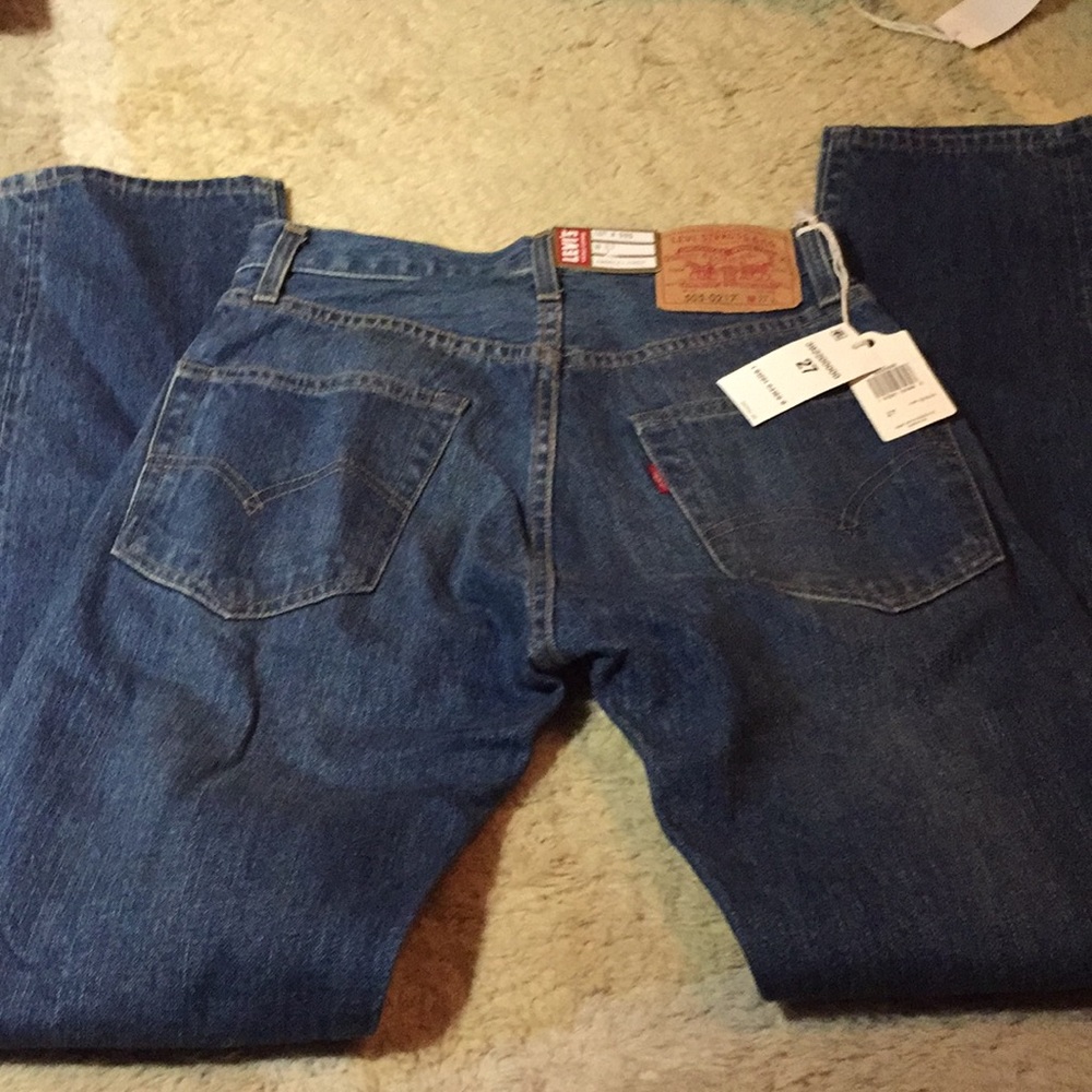 Levis Vintage "Summer of Love" 1967 505 dark denim shrink to fit jeans NWT XS - Picture 5 of 7